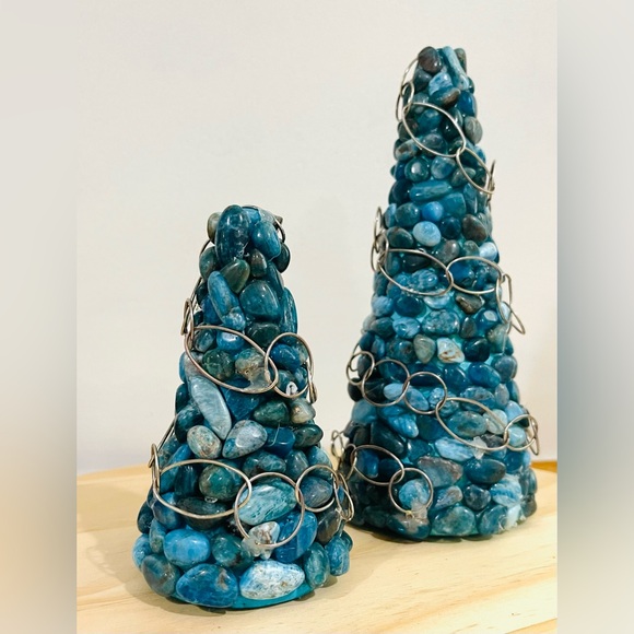 Blue apatite small tree decor